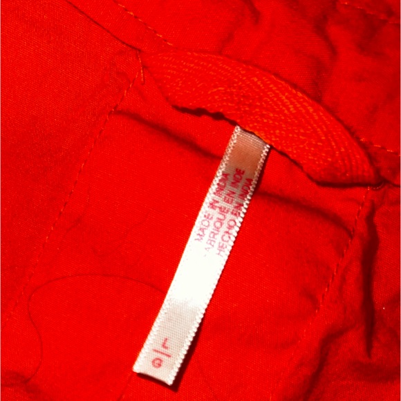 Free People Orange Poplin Collared Dress - Picture 7 of 7